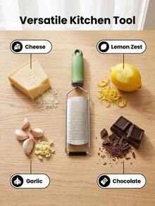 Mini Scraper: Fine-Mesh Stainless Steel Sharp Blades, Suitable For Peeling Citrus Fruits, Cheese, Chocolate, Ginger And Other Ingredients. Comes With Storage And Hanging Holes. Bottom Has Anti-Slip Blocks For Stable Operation. - Multicolor - View 7
