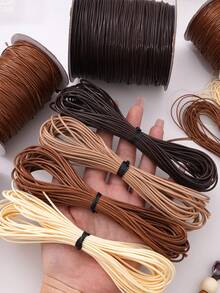 10M/Pack 1mm Waxed Cord Woven Rope -Non Elastic Handmade Bead String, Suitable For DIY Jewelry Making, Necklaces, Bracelets - Waxed Cord-1mm - View 9