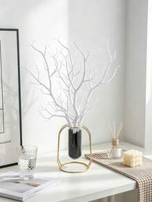 5pcs Artificial Tree Branches, Suitable For Home, Wedding, Party Decoration, Center Table Decor, Valentine's Day, Birthday Gift, Graduation Ceremony And Other Occasions - White - View 6