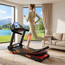 CURSOR FITNESS 4 IN 1 Treadmills For Home With 15% Incline, 3.0HP Quiet Foldable Treadmill With Handle Bar Up To 300lbs Capacity, 7-Layer Shock-Absorbing. - US B Type Plug(110-127V) - View 3