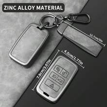 Land Rover 汽車鑰匙保護殼附鑰匙圈，適用於 Evoque Velar Discovery LR2 LR4 XF XJ XE，5 鍵式保護殼 - 編織繩 - 查看 3