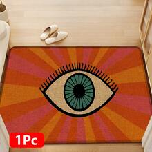 1pc Home Decor Eye Pattern Printed Linen Kitchen Rug, Kitchen Mat, Floor Mat, Bathroom Mat, Door Mat, 3D Printed Rectangular, Suitable For Living Room, Bedroom, Hallway, Bathroom, Laundry Room - Polyester Rug, Suitable For Indoor And Outdoor Home Decor - Multicolor - View 18