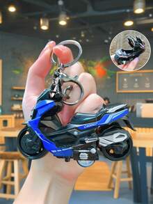 1個時尚酷感逼真摩托車造型鑰匙圈，滑動設計，適用於汽車鑰匙、包包吊飾、情侶包包吊飾、節日派對、返校季、女性鑰匙圈、背包鑰匙圈、萬聖節配件、教師節、聖誕禮物靈感、包包配件、附身分證套掛繩、汽車配件，送給朋友或姐妹的禮物 - 鑰匙扣 - 查看 3