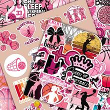 50pcs Sports Basketball Pink Fun Cartoon Creative Cute Decorative Desktop Guka Stickers For Women - Women's Basketball - 1991 - View 3