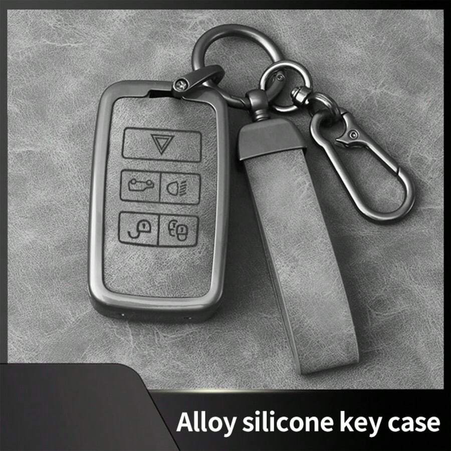 Car Key Case With Keychain For Land Rover, Fit Evoque Velar Discovery LR2 LR4 XF XJ XE, 5 Button Protective Shell - Bracelet - View 1