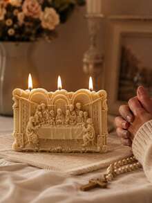 1pc Last Supper Candle Mold Silicone Bible Lord And Believers Jesus Family Handmade Figure Craft Sacred Scene Decoration - The Last Supper Silicone Mold - View 3