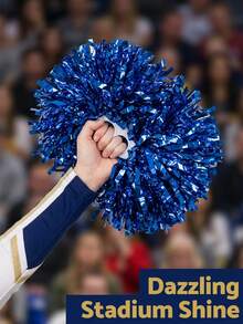 Sparkling Cheering Squad Hand Flower With No Shedding Design Sleek Cheer Hand Flowers For Dancers Fans Dense Cheerleader Pom Poms To Hold In Stage Show 2026 World Cup Cheerleader Pompoms Soccer Cheer Stuff Basketball Cheerleading Golf - Hand-cranked Flowers - View 9