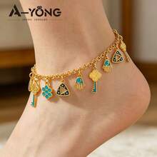 Dubai Fashion Anklet Bracelet 21k Gold Plated Arabic Islamic Vintage Coin Anklet Oman Women's Activity Party Lucky Accessory - Anklet - View 7