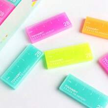 Colorful Ruler-Shaped Eraser, New Compact 2B Eraser, Suitable For Exams And Illustrations, Colorful Creative Personalized Eraser, Back To School Gift, Student Prize - A - View 8