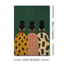 1pc Framed/Unframed Bohemian African Fashion Poster, African Girl Woman Folk Art Wall Decor, Vintage Minimalist Aesthetic Scroll Painting, Suitable For Hallway, Living Room, Bedroom Modern Home Decor - A - View 10