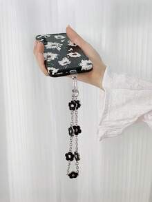 Fashion Floral Metal Phone Lanyard, Detachable Wrist & Crossbody Strap, Stylish Phone Decorative Lanyard - Multicolor - View 2