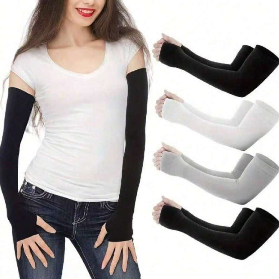 3 Pairs Unisex Compression Arm Sleeves, Suitable For Golf, Basketball, Cycling, Fishing, Driving, Running, Rowing, Gardening - Multicolor - View 1