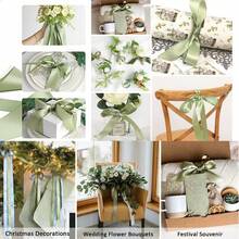 10 Yards Fresh Matcha Green Single-Sided Dense Satin Ribbon | Gift Wrapping, Floral Decoration, Clothing Accessory, Handmade DIY, Home Decor Multi-Purpose, Smooth Texture, Creates Exquisite Styles, Suitable For Daily Dressing And Gift Decoration (0.6cm/1cm/1.5cm/2.5cm/2cm) - Matcha Green - View 4