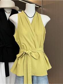 Women Tank Tops & Camis - Yellow - View 1