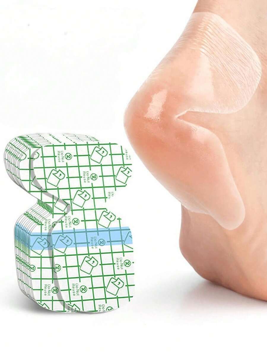 50pcs Invisible Moisture-Proof Heel Pads, Breathable Comfortable Moisturizing Cracked Heel Repair Protective Pads, Suitable For Sensitive Skin Foot Care - A - View 1