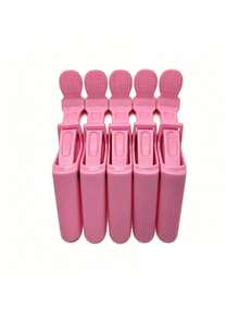 10pcs/5pcs/1pc Solid Color Elegant Cute Casual ABS Plastic (ABS Resin) Salon Crocodile Hair Clips, Plastic Crocodile Clips, Seamless Bangs Clips, Hair Claw Clips, Spring Summer Autumn - Multicolor - View 7