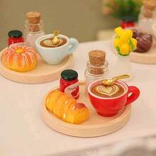 OBOVAY 5pcs/Set 15pcs Creative Miniature Coffee Set Model, Miniature Mini Toy Set, Afternoon Tea Coffee Model, Dollhouse Accessories, Photography Props Scene, Accessory Props, Teenager Desktop Small Decoration - Multicolor - View 5