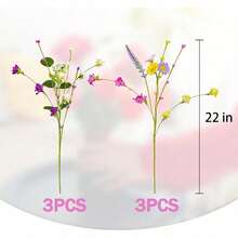 1-12pcs Colorful Spring Floral 17 Inch Spring Flower Stems Rustic Wildflower Bouquet Summer Flower Sprigs With Daisies, Suitable For Vase, Tabletop, Indoor, Wedding, Party - Multicolor - View 11