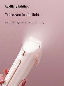 女用比基尼修剪器 2合1雙頭電動比基尼剃毛器，可充電 Type-C 私密毛髮修剪器，適用於腋下、腿部、手臂和臉部，迷你面部除毛器，400mAh 電池，一鍵操作，便攜旅行尺寸（粉色/紫色） - 彩色 - 查看 9