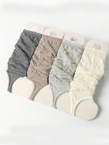 1 Pair Women's Mesh Leg Warmers, Thin Breathable Solid Color Slimming Leg Warmers Knee High Leg Warmers, Summer - Multicolor - View 3