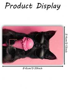 1pc Cone Cat Credit Card Sticker Privacy Protection Card Skin, Pink Party Birthday Gift PVC Material Anti-Fingerprint Anti-Scratch Wear-Resistant Card Sleeve, Suitable For Men, Women, Couples, Small Chip Card, Bank Card Decorative Sticker, Credit Card, Transportation Card, Student Campus Card Personalized DIY - Type a - View 21