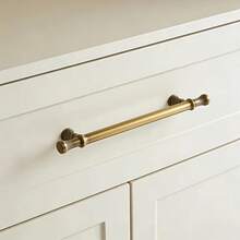 2PCS Vintage Brass Cabinet Door Handles | European Luxury Cabinet Knobs | Wardrobe Drawer Hardware Accessories - Brushed Brass - View 7