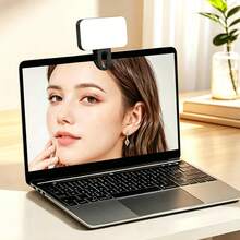 1 pieza Luz de selfie portátil, Luz de relleno con clip, Adecuada para cámara de teléfono, Luz LED con clip, 3 modos de iluminación/Temperatura de color dual, Luz de maquillaje recargable, Linterna multifunción, Adecuada para portátil/teléfono/tableta/videollamada/maquillaje/luz de relleno fotográfico, Adecuada para selfie y transmisión en vivo, Iluminación portátil, Nuevo estilo RGB de color completo - A - Ver 7
