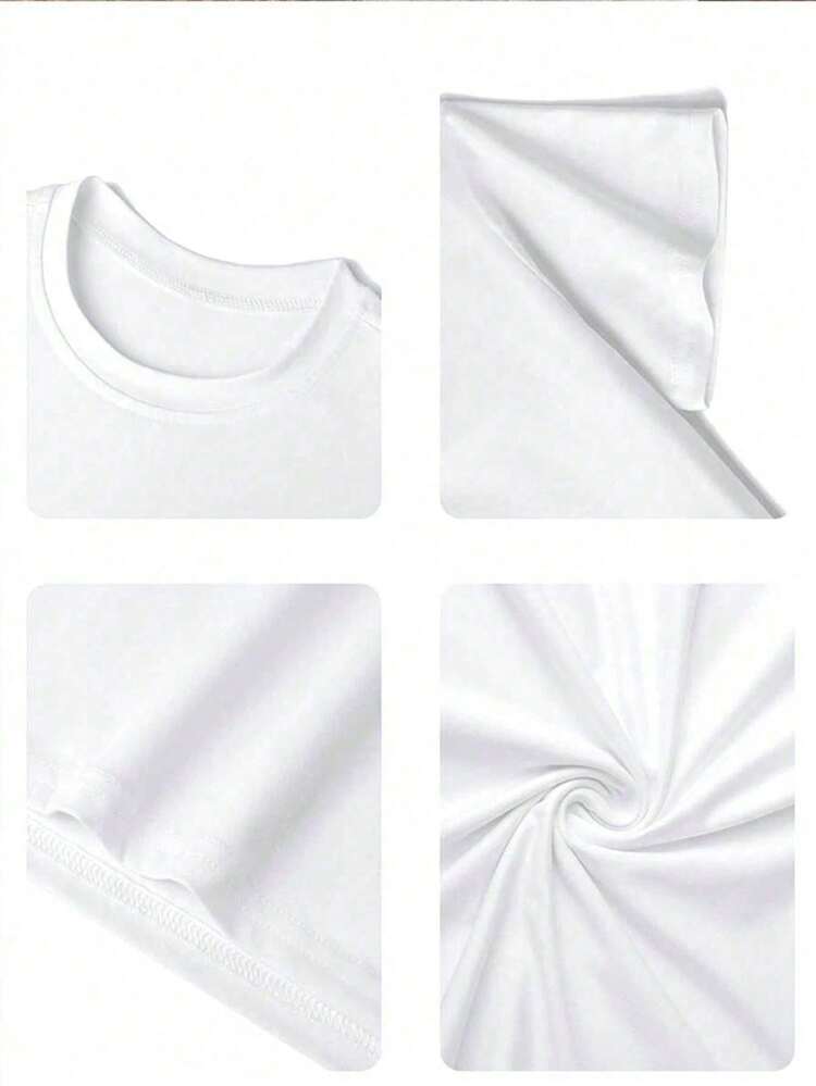 Set Of 3 Printed Children's T-Shirts, Lightweight And Breathable, Ideal For Everyday Summer Wear, Available In Various Colors For All Children And Teenagers - 彩色 - 查看 5