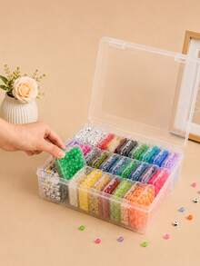 1 Set 30/60pcs Transparent Bead Storage Organizer Box, Large Capacity Clear Polypropylene Plastic Bead Storage Container, Detachable Independent Box Body, Double Lock Closure Jewelry Storage Box, Suitable For DIY Bead Making, Jewelry Making, Diamond Painting Accessories, Sequins, Jewelry, Earrings, Rings, Bracelets, Necklace Accessories, Buttons, Sewing Supplies, Embroidery Thread, Screws, Nuts, Bolts, Nails, Fish Hooks, Small Parts Storage, Home Office Desktop Drawer Cabinet - Multicolor - View 13
