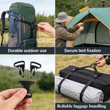 5pcs Adjustable Buckle Multi-Function Rotating Snap Webbing Strap Fixing Hook Side Release Buckle For Dining Chair Camping Bag Luggage Strap Universal Adjustment Buckle Accessories Multi-Scenario Application - Black - View 11