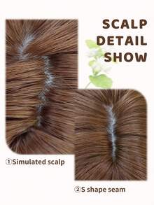 alicegarden 22 Inch Long Synthetic Wig, Natural Straight Style, Stunning Brown Color. With Bangs Design, This Wig Piece Is Perfect For Women's Daily Wear, Parties And Cosplay, Providing A Natural And Durable Wig Gift., Halloween - Brown - View 3
