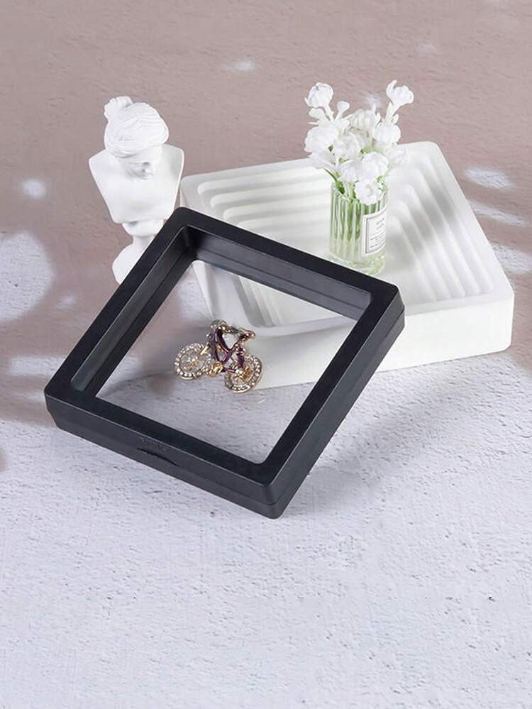 1/10pcs Transparent PE Film Jewelry Display Box, Dustproof Antioxidant Jewelry Storage Box, Floating Frame Jewelry Organizer Box - Multicolor - View 16