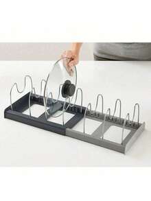 1 Set Expandable Rust-Proof Stainless Steel Kitchen Storage Rack, Universal Pot Lid Bowl Drainer Tray, Suitable For Countertop Cabinet Under Sink, Freely Adjustable To Save Kitchen Utensil Storage Space, Kitchen Accessories, Halloween - Multicolor - View 7