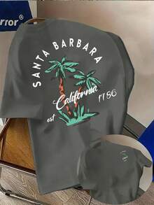 Camiseta de moda para hombre con estampado creativo de árbol de - impresión a doble cara, material cómodo - top ligero de estilo casual para verano, lavable aáquina - adecuada para - Blanco - Ver 9