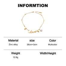 1pc French Style Gold Love Letter Pearl Necklace, Ocean Style Seashell Pendant Thin Choker Chain, Luxury Niche Versatile Women's Daily Commute Jewelry, Valentine's Day Gift Accessory - Multicolor - View 11