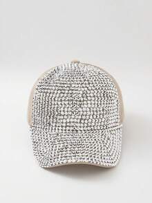 1 pieza Gorra de béisbol de protección solar para mujer con diamantes de imitación en color AB, Halloween - Multicolor - Ver 30