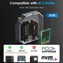 M.2 NVMe SSD 外接盒 10Gbps USB C 3.2 Gen2 鋁合金磁吸散熱 攜式 SSD 轉接盒 適用於手機、筆電、PC、ProRes 影片與遊戲儲存 - 米色 - 查看 3