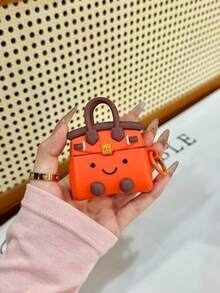 Cute Smiling Face Handbag & Earphone Case - Multicolor - View 4