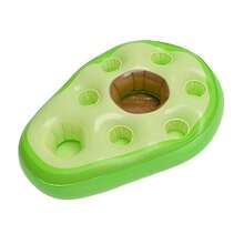 1pc Avocado Shaped Inflatable Floating Mat With Cup Holder And Ice Storage Bin, Pool Float For Beach And Pool Party, Durable PVC Material, Ideal Holiday Or Birthday Gift, Pool Accessory, Beach Essential - Green - View 6