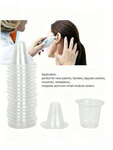 20pcs/60pcs/100pcs/200pcs Universal Compatible Ear Thermometer Covers, Disposable Independent Use, Prevent Cross Contamination. Fits Probe Securely Without Falling Off, Ensures Accurate Temperature Measurement. Blocks Earwax And Dirt, Protects Temperature Sensor. Easy To Install And Remove, Quick And Effortless Replacement - A - View 4