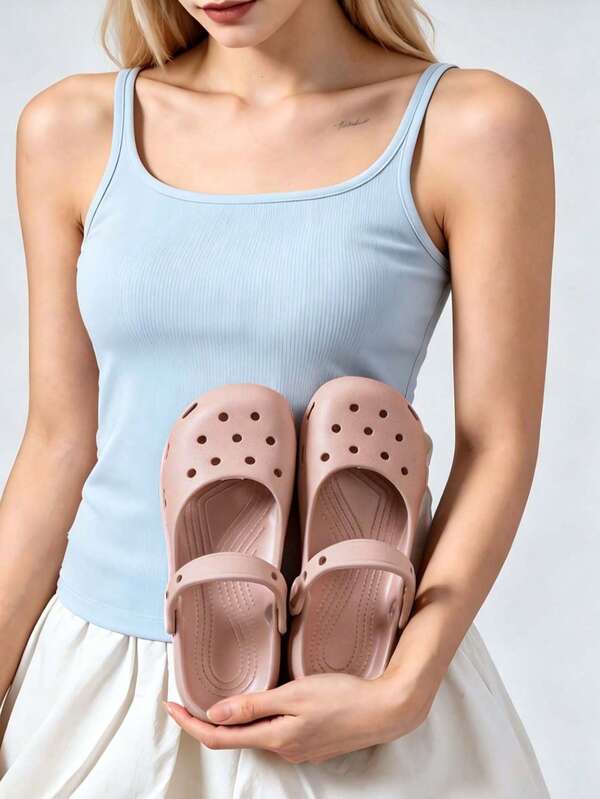 2026 Summer New Cross Ballet Hollow Sandals, Women EVA Thick Cloud Platform Slippers, Beach Water Shoes, Non-Slip Breathable Casual Slides, Factory Wholesale Home Slippers, Non-Slip Indoor Bathroom Model