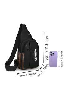 New Fashion Men's Chest Bag, Casual Business Large Capacity Chest Backpack, Versatile Sports Crossbody Bag - A - View 4