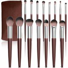 Brochas de Maquillaje con Estuche 15 Piezas, Set de Brochas para Maquillaje Profesional, Cepillos Suaves y Duraderos, Juego de Brochas Sinttico Premium Sombra de Ojos en Polvo para Base de Maquillaje - Multicolor - Ver 1