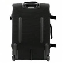 W WINGS Large Compression Soft Suitcase 28" 24" 20" Inch ROOK | Travel Bag Luggage Polyester Zipper High Quality, Waterproof, Telescopic Handle, Wheels BLACK - Black - View 3
