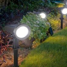 1/2PCS Solar Powered Outdoor Garden Lights With Light Sensor, 10 LED White/Warm/Colorful Light, Embedded Path Lawn Light, Multi-Function Detachable Wall Lamp, 3 Lighting Modes Safety Path Light, Outdoor Garden Decoration Solar Garden Light, Built-In Rechargeable Battery Solar Panel Charging Outdoor Camping Light, Suitable For Yard, Pathway - 10LED Wall Light/Lawn Light - View 4