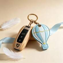 Hot Air Balloon PVC Leather Pendant Access Card Holder AirTag Protective Case Bag Car Keychain Gift - Multicolor - View 5