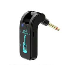 Sistema de guitarra inalámbrico de 400mAh, 2.4GHz, transmisión digital de 48K/16bit (latencia de 12ms, alcance de 131 pies) – Transmisor y receptor recargables, con enchufe giratorio de 282°, - Unitalla - Ver 3