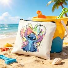 Disney 1個新款迪士尼系列印花學校文具用品，大容量文具收納袋鉛筆盒，可愛卡通公主、史迪奇、冰雪奇緣、汽車、恐龍、小熊維尼圖案插畫文具鉛筆盒，這款多功能鉛筆盒可用作手提包、盥洗包、鉛筆盒或禮品袋。它是送給母親、好友、老師的完美禮物，戶外旅行和購物的首選 - H - 查看 1