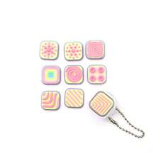Minimalist 4-Key Linear Layout Keyboard Pendant, Simulated Mechanical Keycap Feel, Crisp Rebound Pressing Stress Relief Fidget Toy - Multicolor - View 6