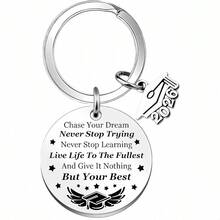 European And American-Border Knife-Shaped Keychain Pendant, Stainless Steel Round 2026 Student Graduation Season With Engraving - LH-1 - View 7